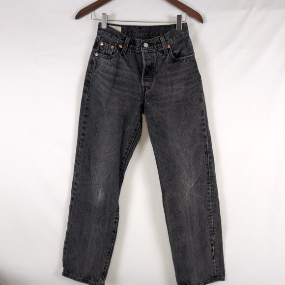 Levi's Women's Gray/Black 501 90's Denim Jeans Straight Leg, US 28 - Picture 1 of 9